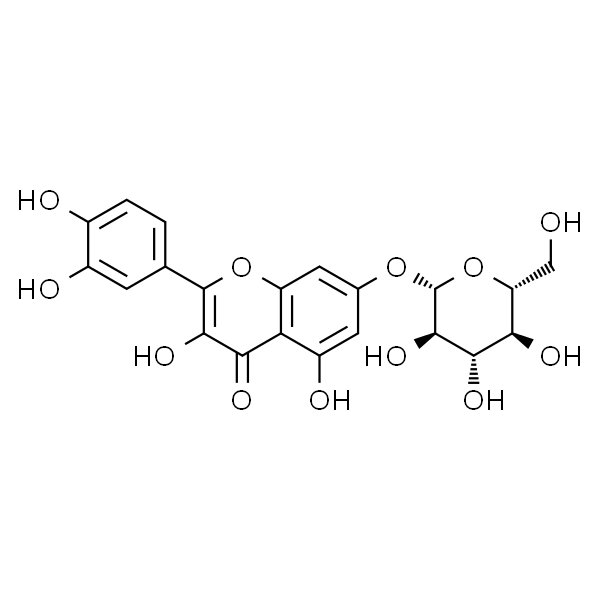槲皮素-7-O-β-D-葡萄糖苷/槲皮素-7-葡萄糖苷/槲皮素-7-O-葡萄糖苷/槲皮素-7-O-beta-D-吡喃葡萄糖苷/槲皮素-7-0-葡萄苷