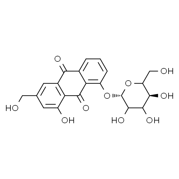 芦荟大黄素-8-O-葡萄糖苷/芦荟大黄素-8-O-β-D-葡萄糖苷/芦荟大黄素-8-0-β-D葡萄糖苷/芦荟大黄素8-0葡萄糖苷