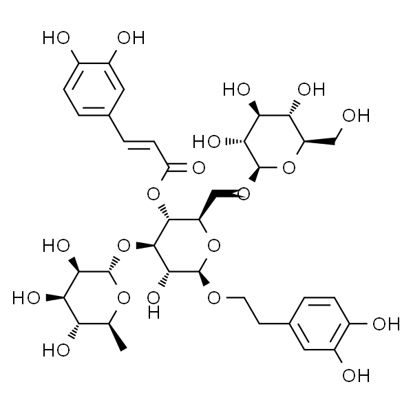 松果菊苷/海胆苷/紫锥花苷/松果菊甙/酒管花肉苁蓉/管花肉苁蓉/(2R,3R,4R,5R,6R)-6-(3,4-二羟基苯乙氧基)-5-羟基-2-((((2R,3R,4S,5S,6R)-3,4,5-三羟基-6-(羟甲基)四氢-2H-吡喃-2-基)氧基)甲基)-4-(((2S,3R,4R,5R,6S)-3,4,5-三羟基-6-甲基四氢-2H-吡喃-2-基)氧基)四氢-2H-吡喃-3-基 3-(3,4-二羟基苯基)丙烯酸酯/紫锥菊苷/松果菊