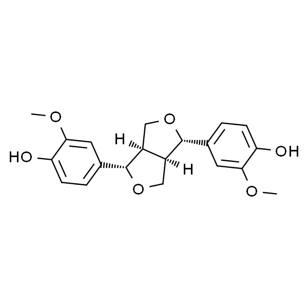 (+)-松脂酚/(+)-松脂醇/(+)-松脂素/松脂酚/松脂素/松脂醇/右旋松脂酚/4,4'-((1S,3aR,4S,6aR)-六氢呋喃并[3,4-c]呋喃-1,4-二基)双(2-甲氧基苯酚)