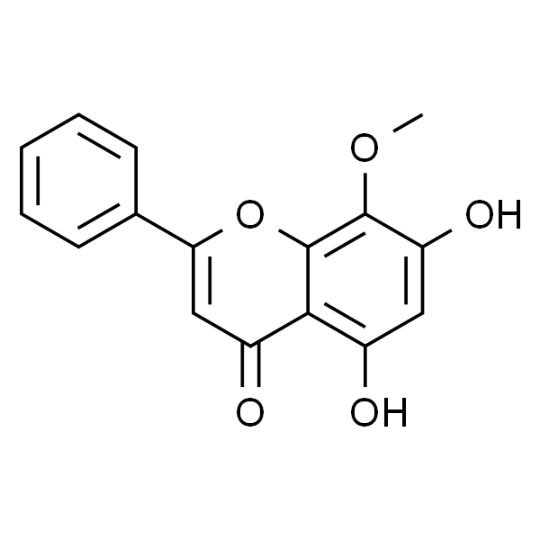 汉黄芩素/5,7-二羟基-8-甲氧基-2-苯基-4H-1-苯并呋喃-4-酮
