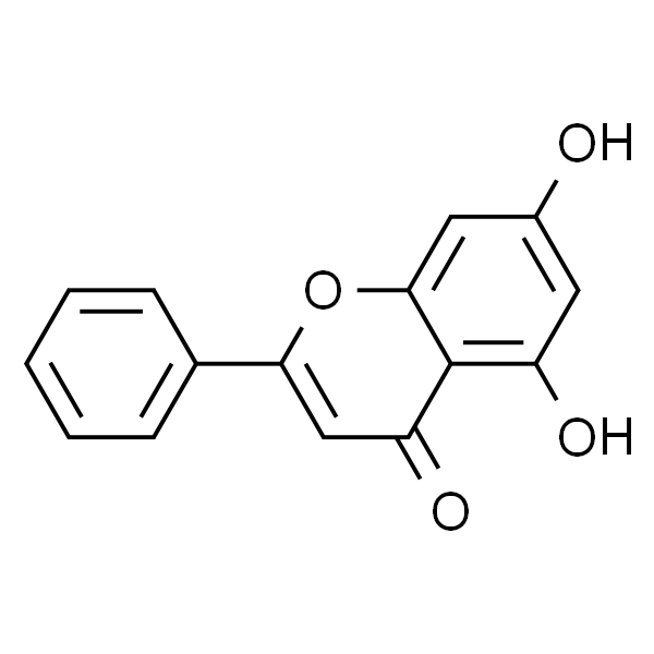 白杨素(二羟黄酮，柯因，可因，5,7-二羟基黄酮， 柯菌，柯茵，7-二羟基黄酮， 5,7-二羟黄酮，5,7-氢黄酮)